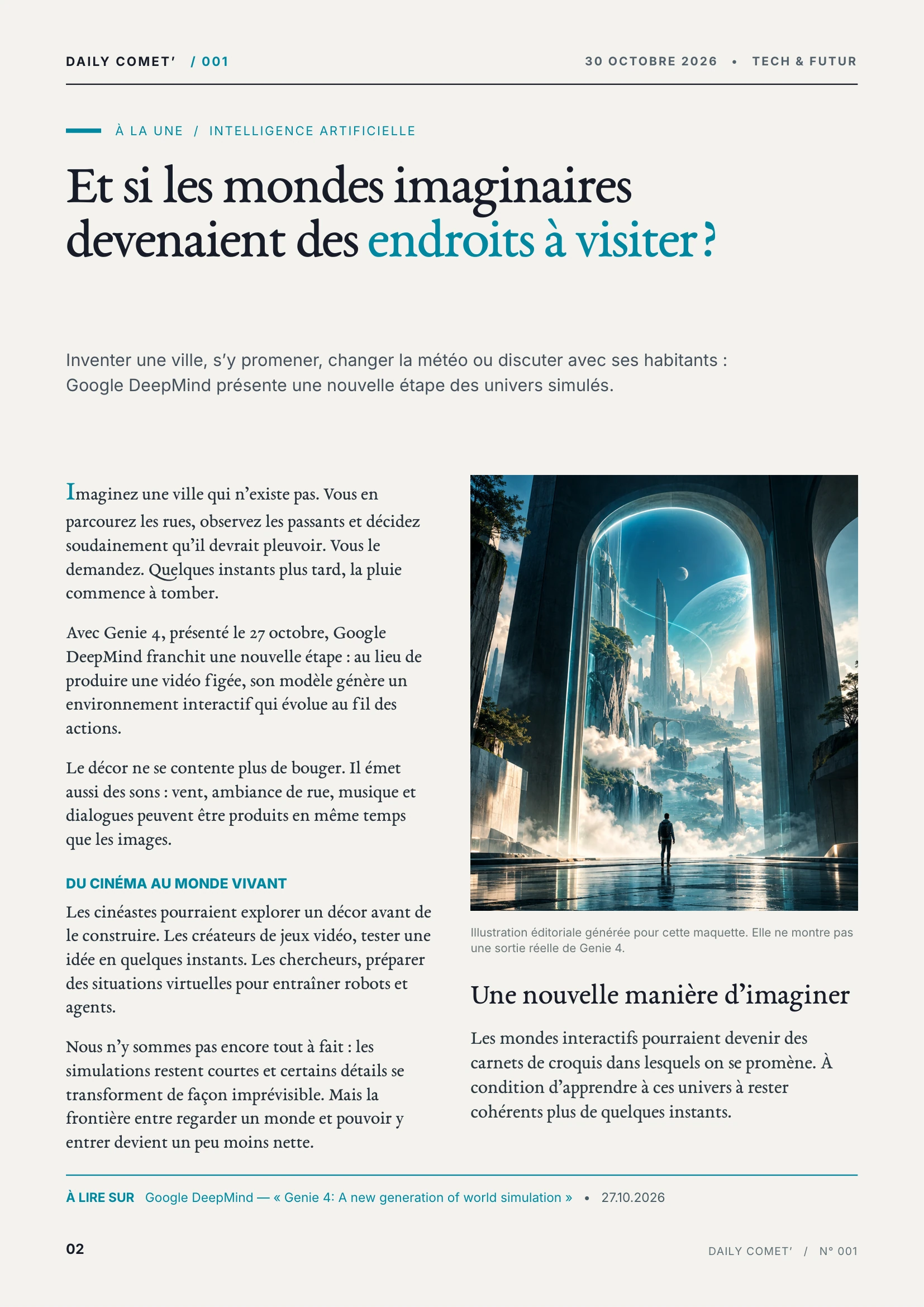 Page 2 : grand article sur les mondes virtuels