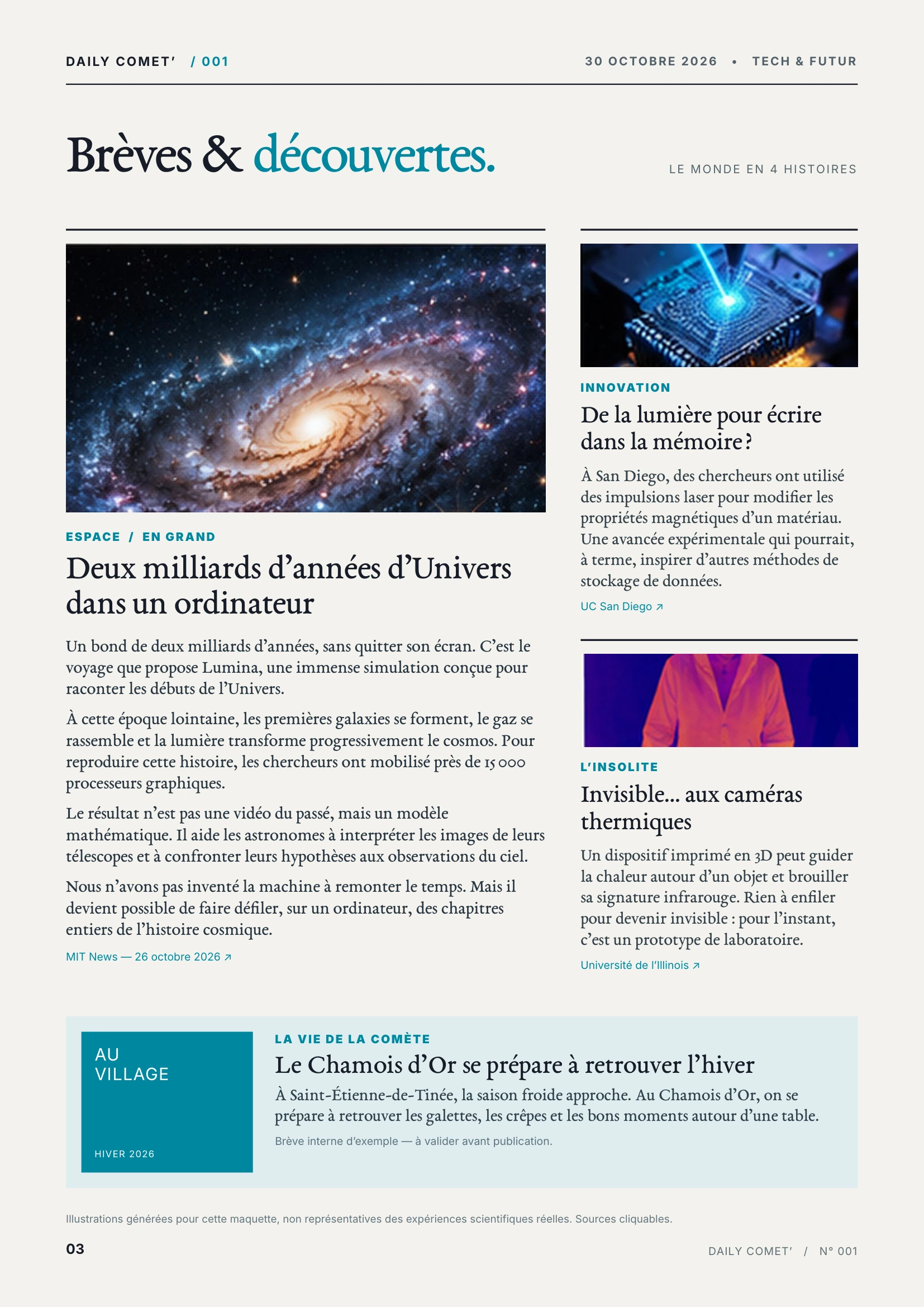 Page 3 : brèves et découvertes
